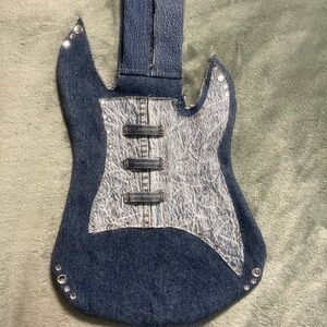 Denim Guitar Shaped Bag
